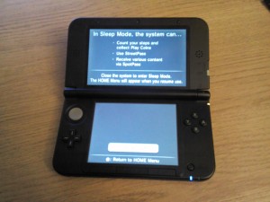 Nintendo 3DS XL showing Power Off screen